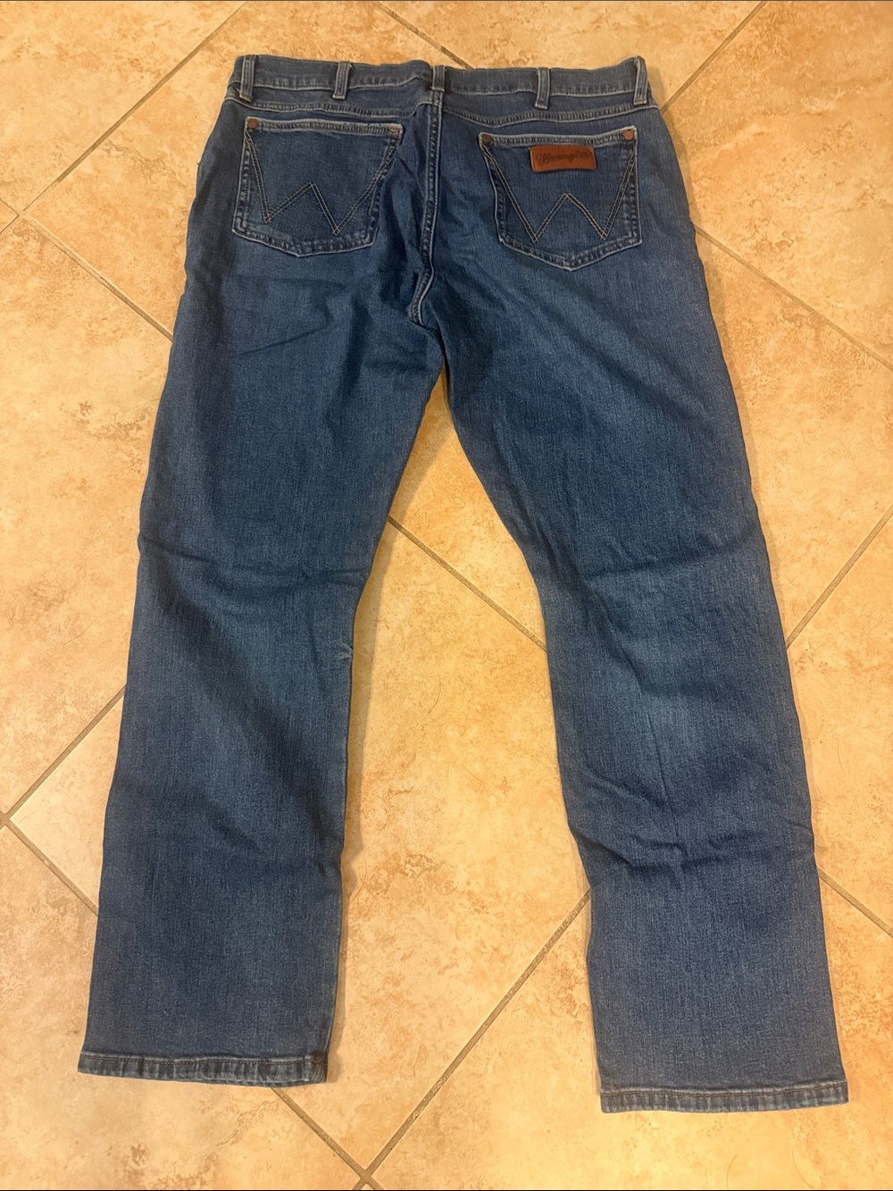 Wrangler Men's Straight Leg Jeans - Blue Denim